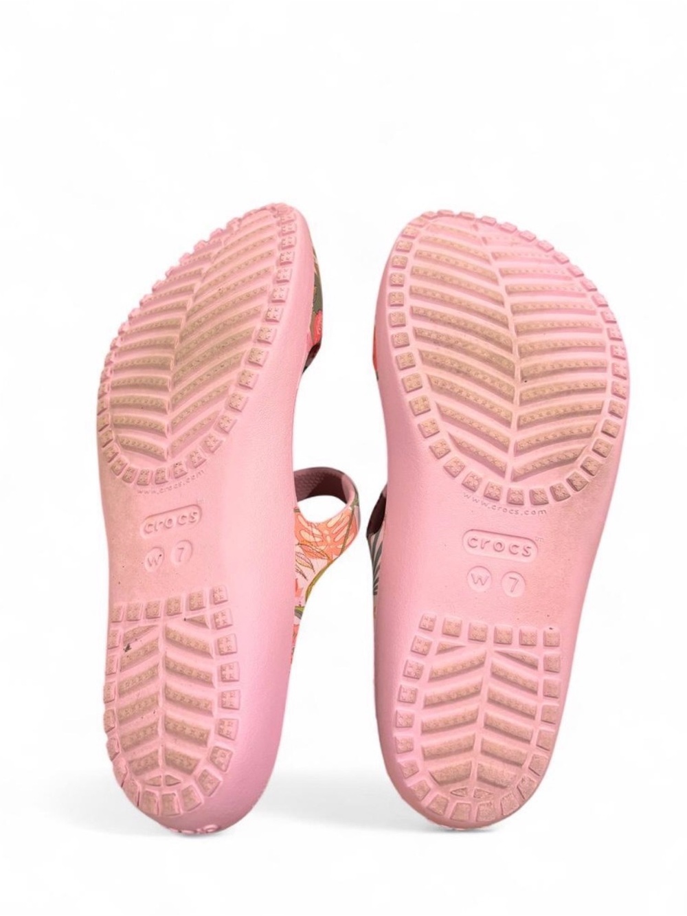 CROCS Kadee II Women’s 7 Tropical Pink Sandals Floral Beach Pool - Picture 3 of 3